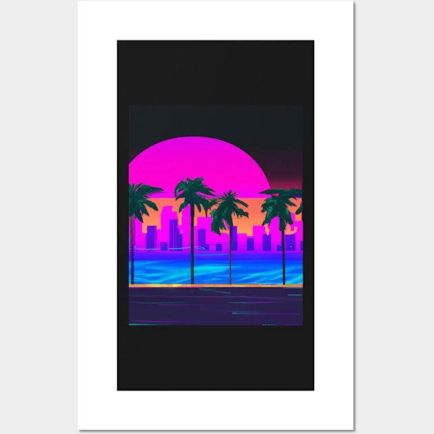 Glitched palms Wall Art by SJG-digital